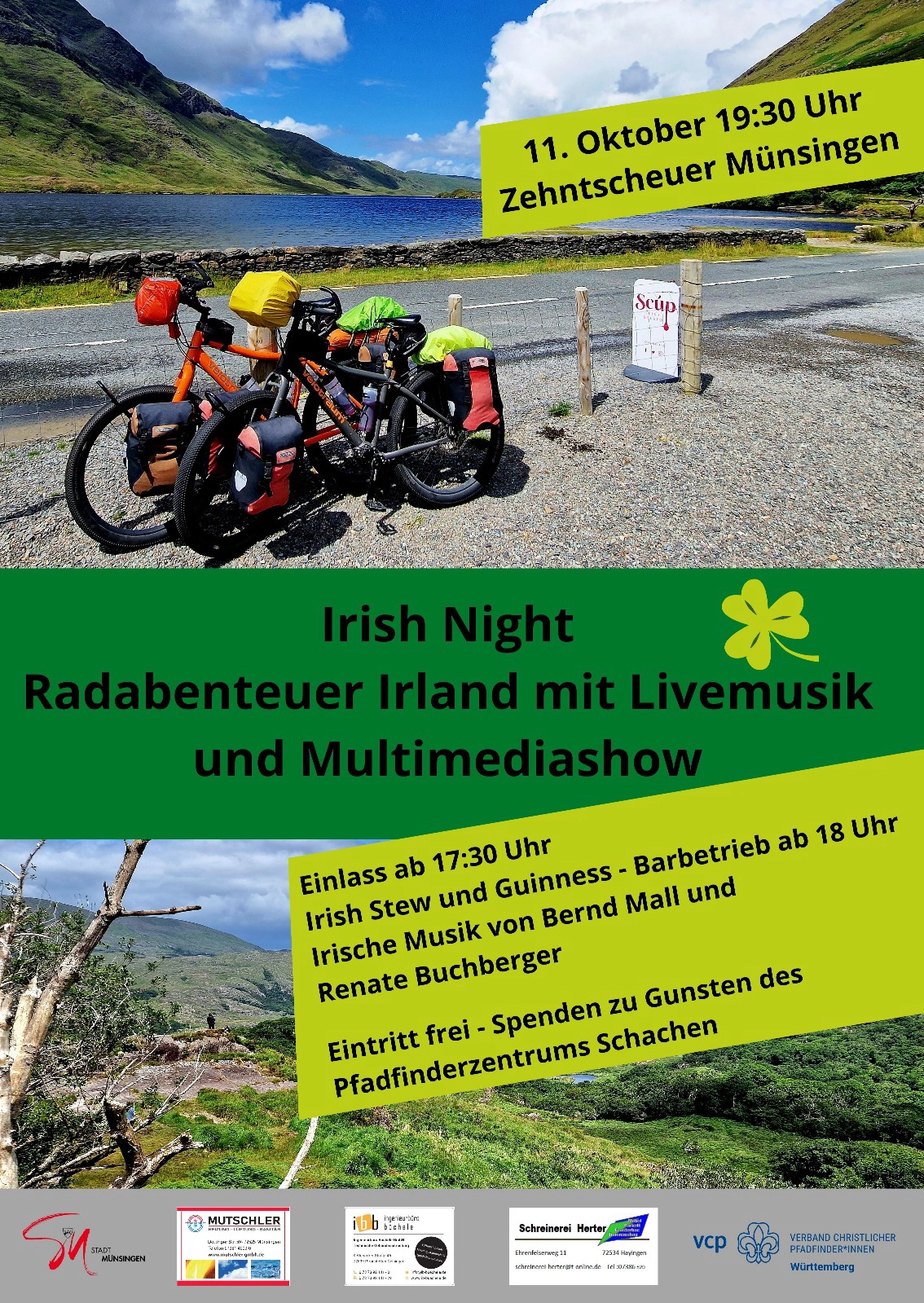 Irish night, Radabenteuer mit Livemusik für den Schachen